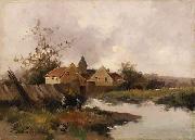 Eugene Galien-Laloue Village au Bord de Eau Spain oil painting artist